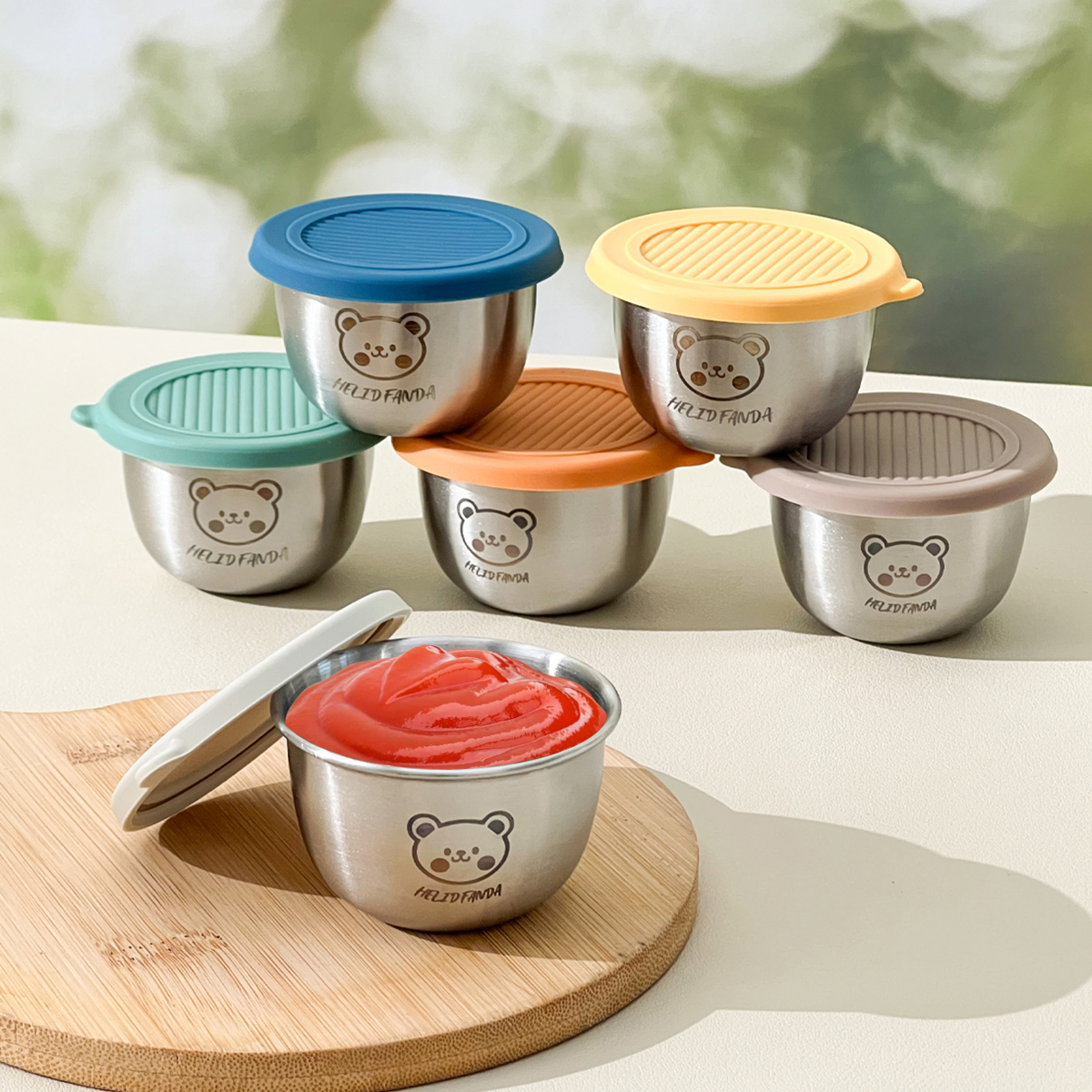 Sauce Dipping Cup - WORTHBUY 304 Stainless Steel Sauce Dish