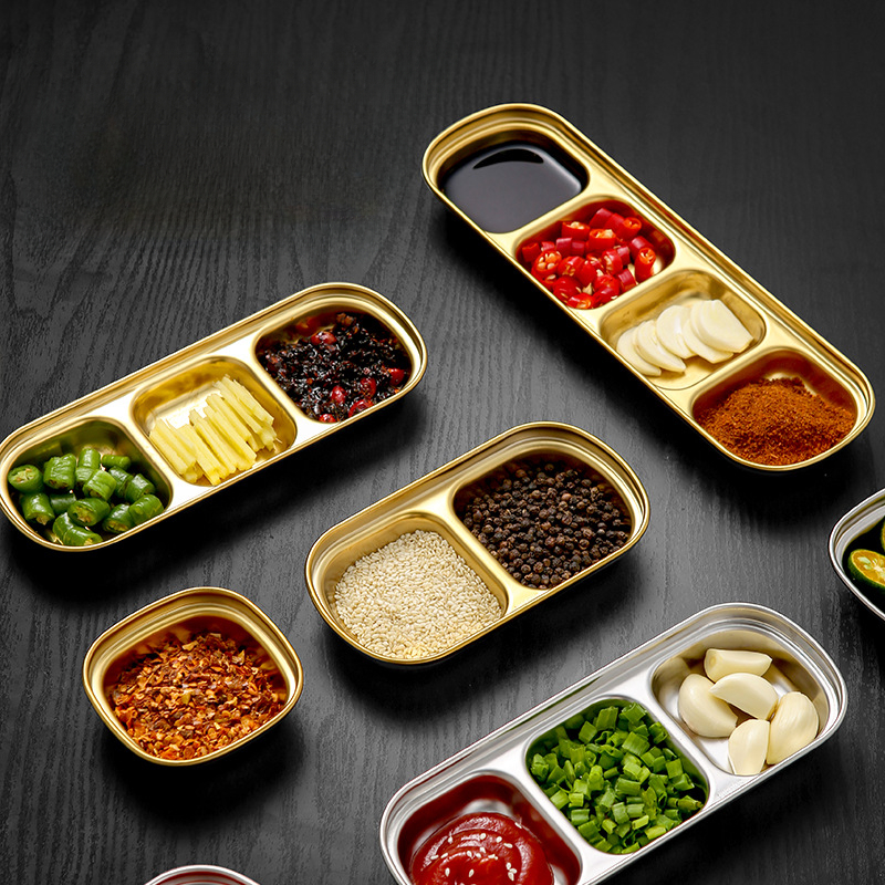 Sauce Dipping Cup - Stainless Steel Divided Dip Bowls Sauce