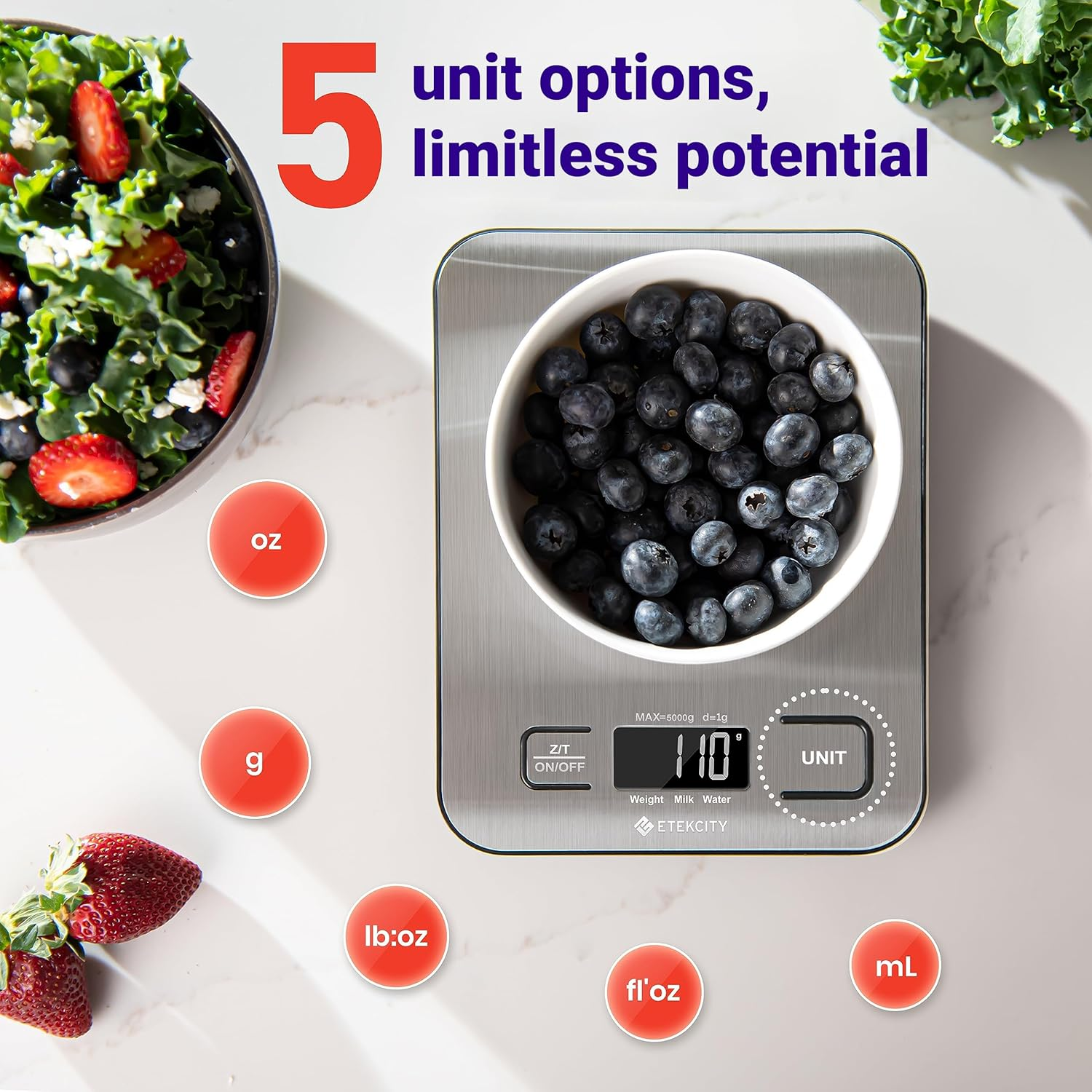 Digital Kitchen Food Scale Med - Meal Prep Diet reseña y precio