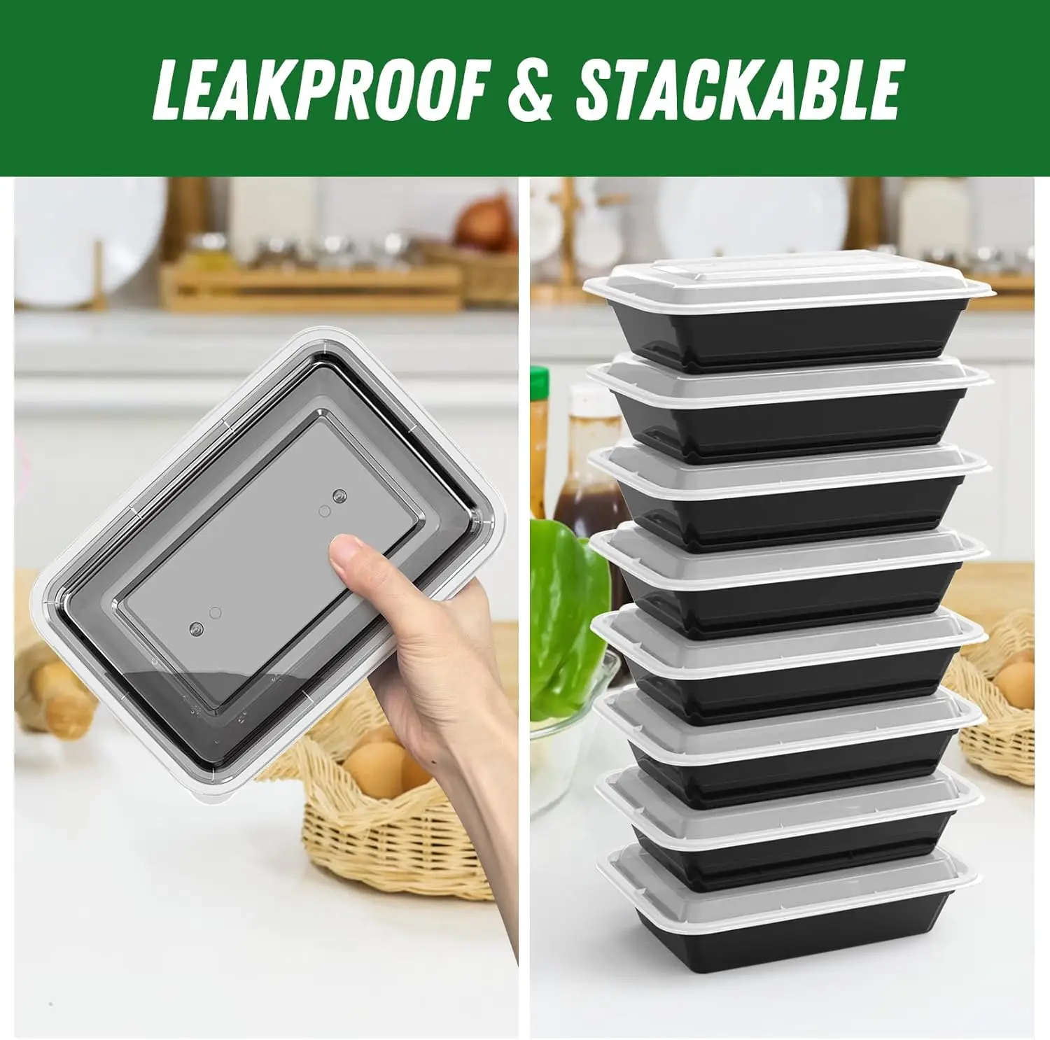 50 Pack (100-Piece) 32 oz Meal - Meal Prep Easy reseña y precio