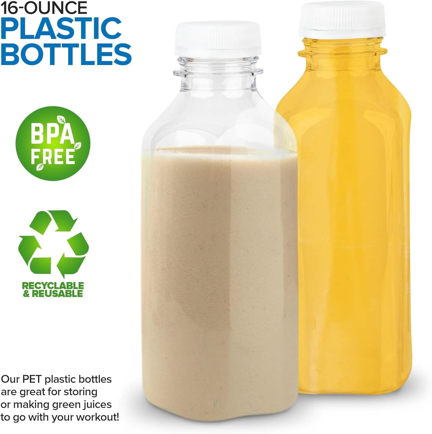 16 oz Clear Plastic Juice Bott - Meal Prep Juice reseña y precio