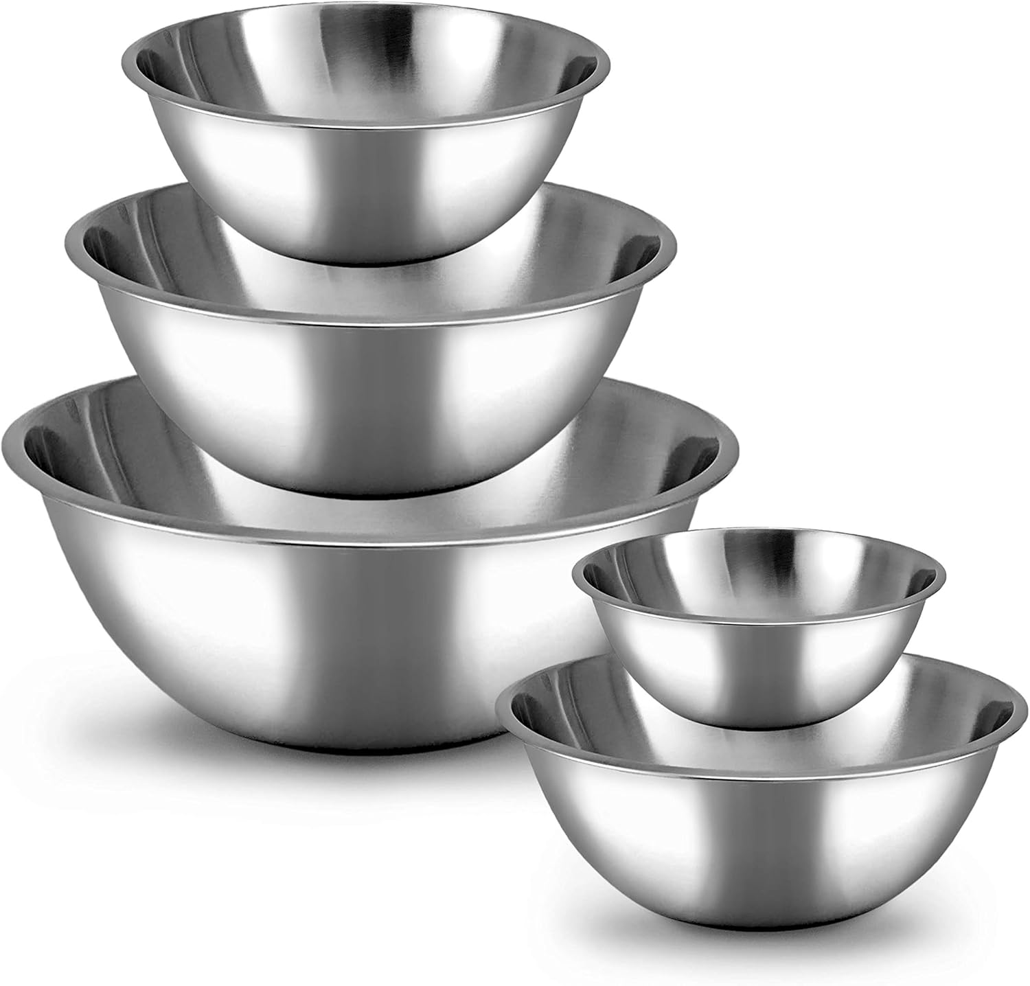 5-Piece Stainless Steel Mixing - Meal Prep Bowl reseña y precio