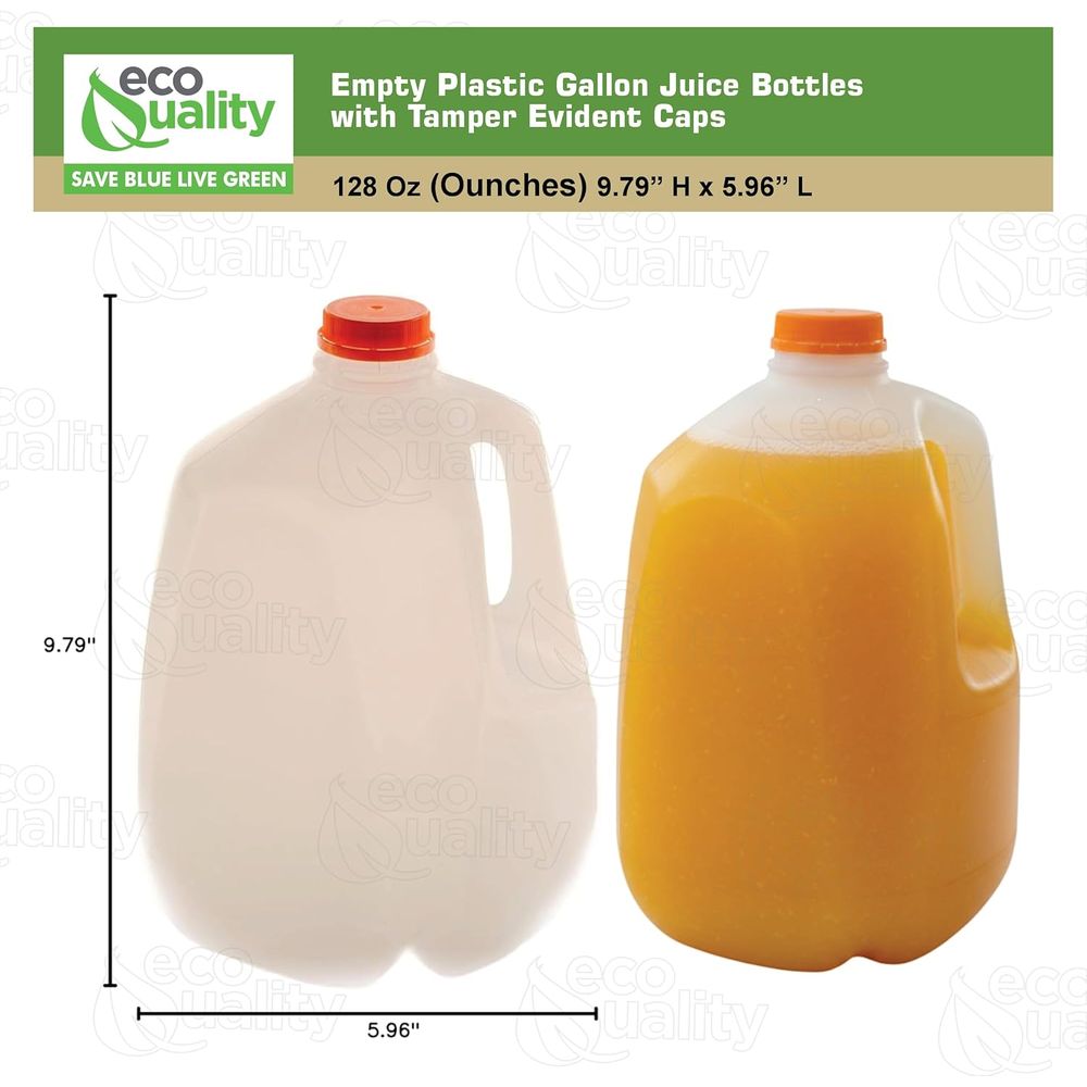 128 oz Gallon Size Plastic Jui - Meal Prep Juice reseña y precio