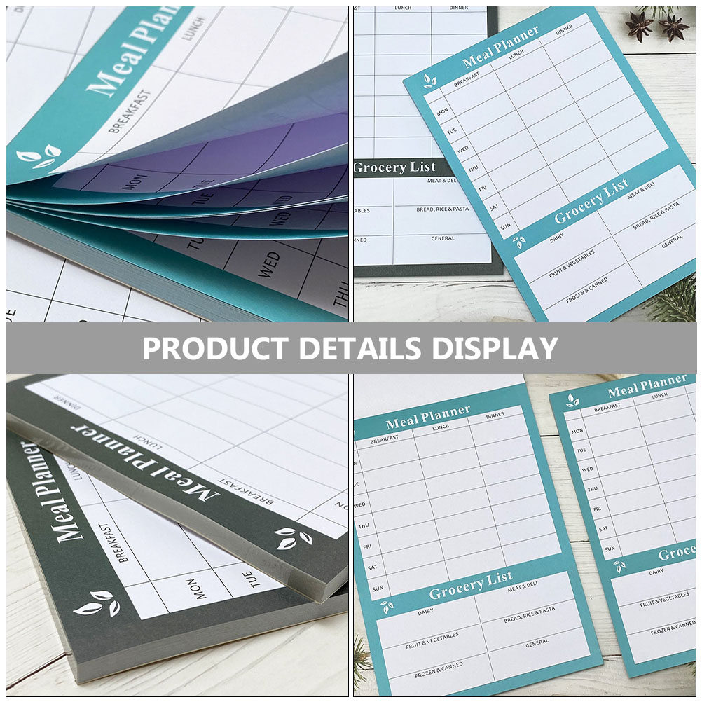 2Pcs Weekly Meal Planner Noteb - Meal Prep Diet reseña y precio