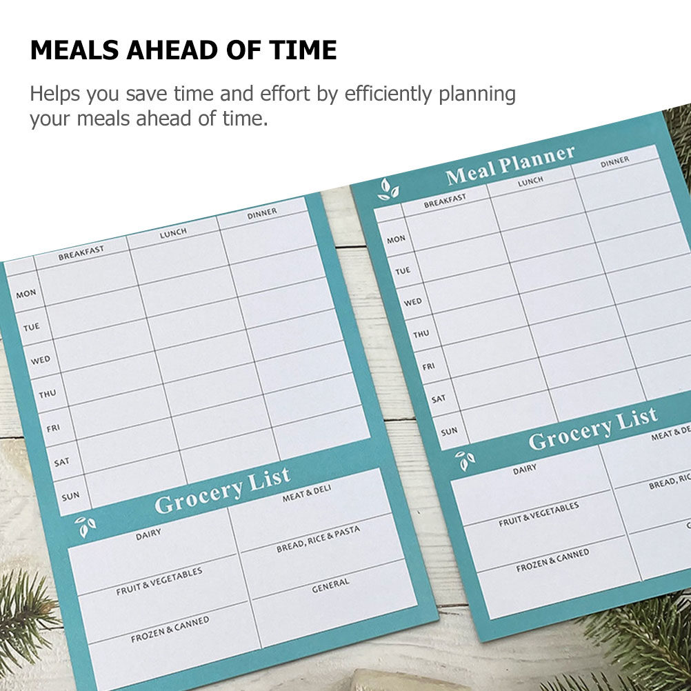 2Pcs Weekly Meal Planner Noteb - Meal Prep Diet reseña y precio