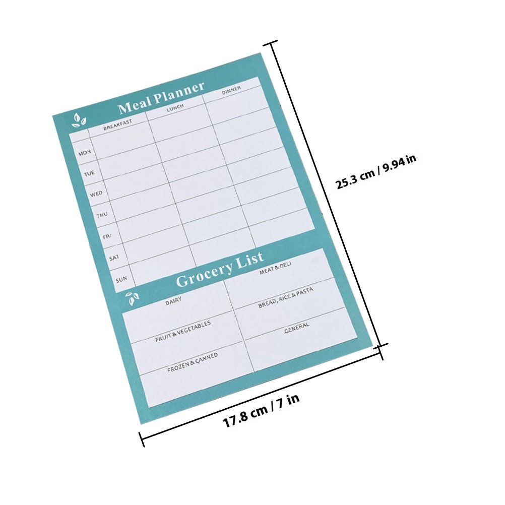 2Pcs Weekly Meal Planner Noteb - Meal Prep Diet reseña y precio