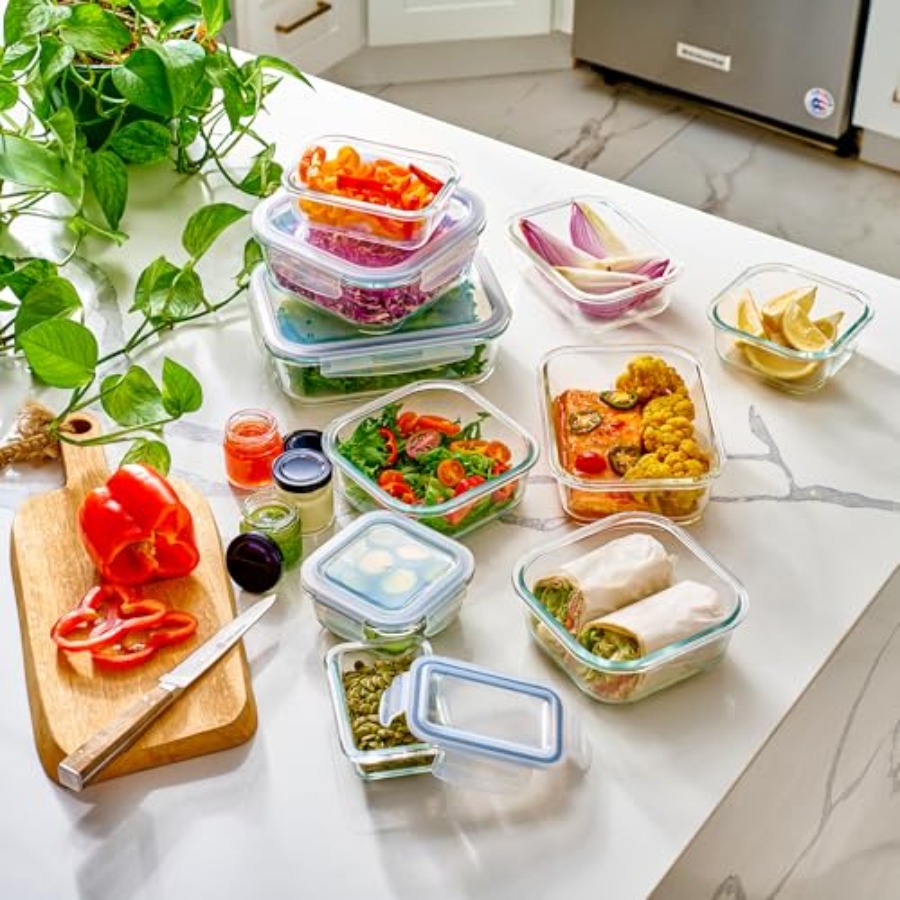 40pc Set Glass Food Storage Co - Meal Prep Bowl reseña y precio