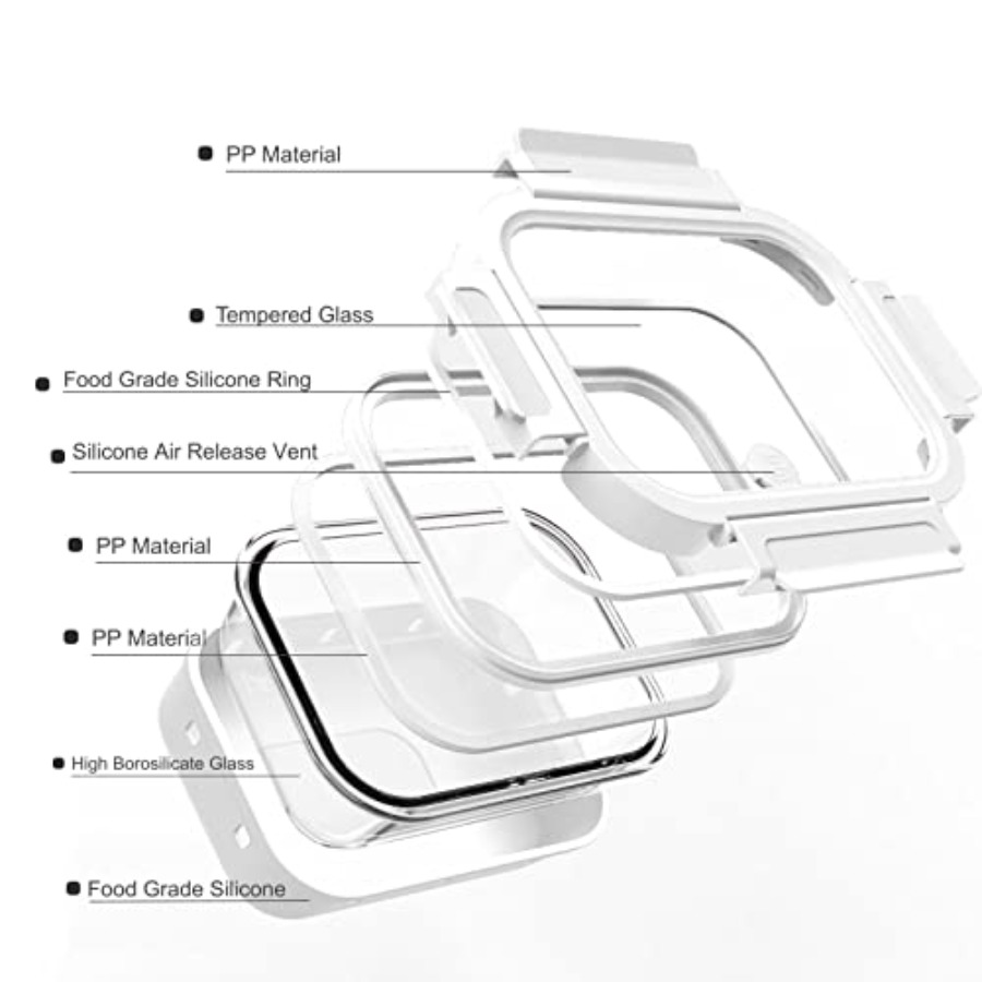 Glass Food Storage Meal Prep C - Meal Prep Wraps reseña y precio