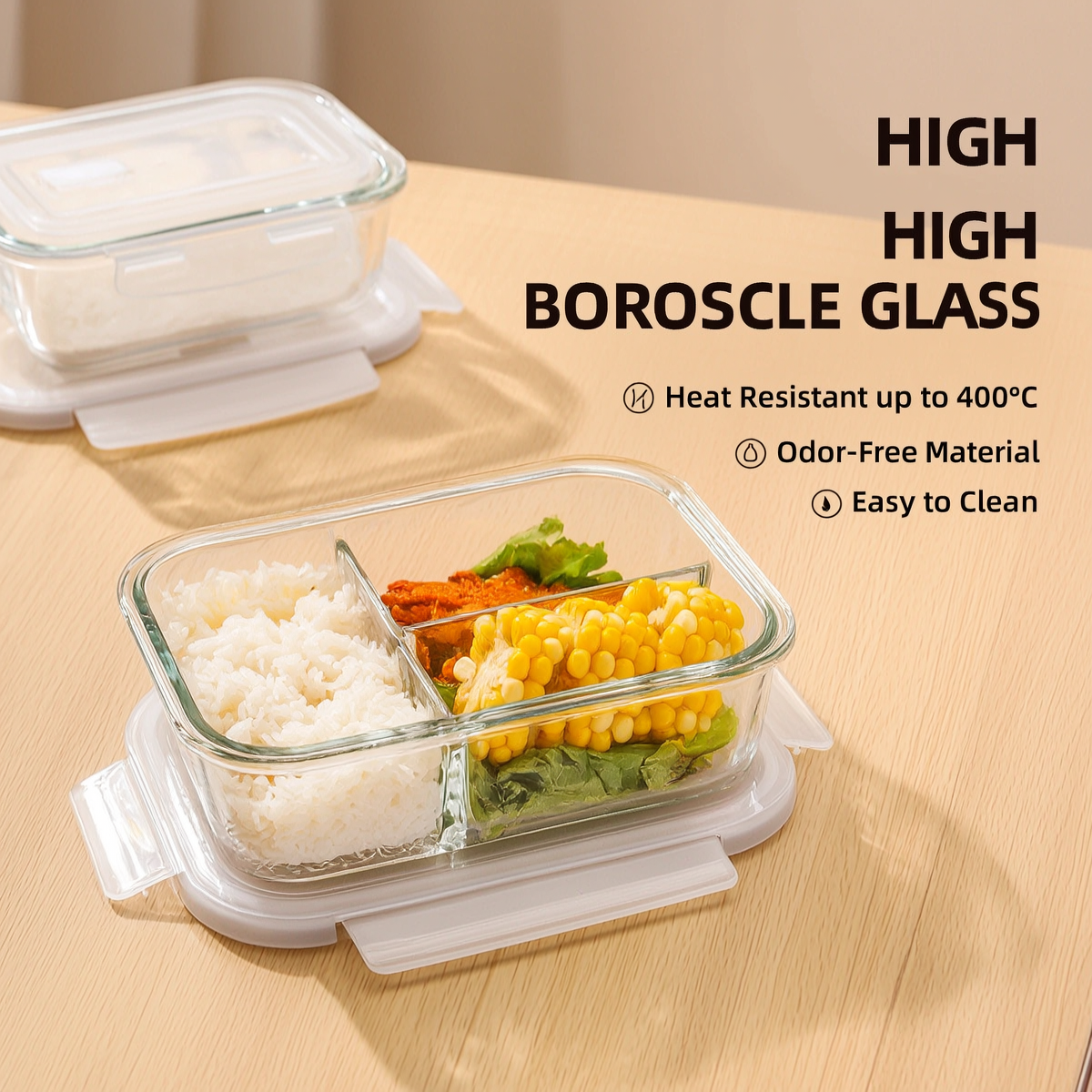 White Glass Food Storage Conta - Meal Prep Bowl reseña y precio