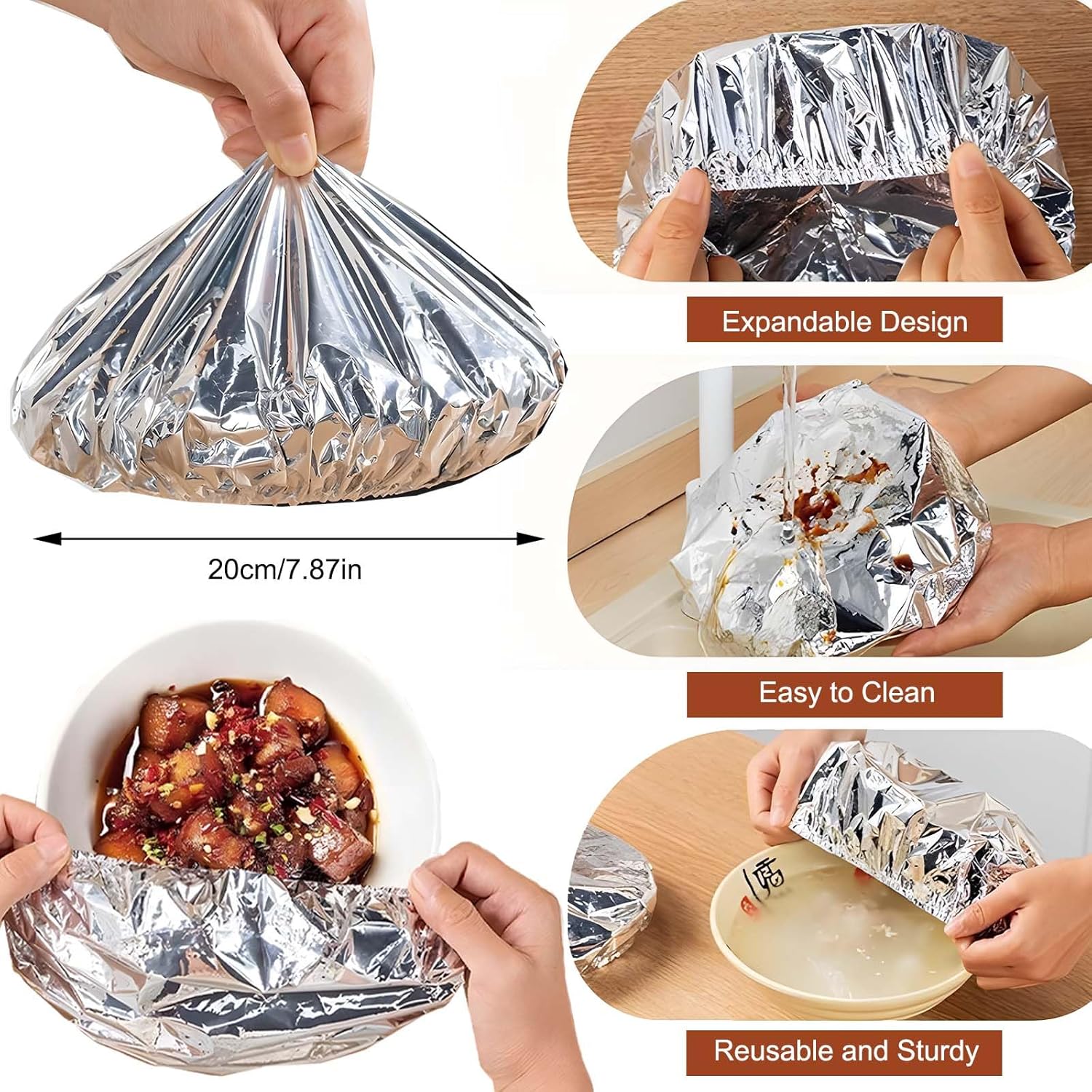 Reusable Aluminum Food Covers  - Meal Prep Bowl reseña y precio