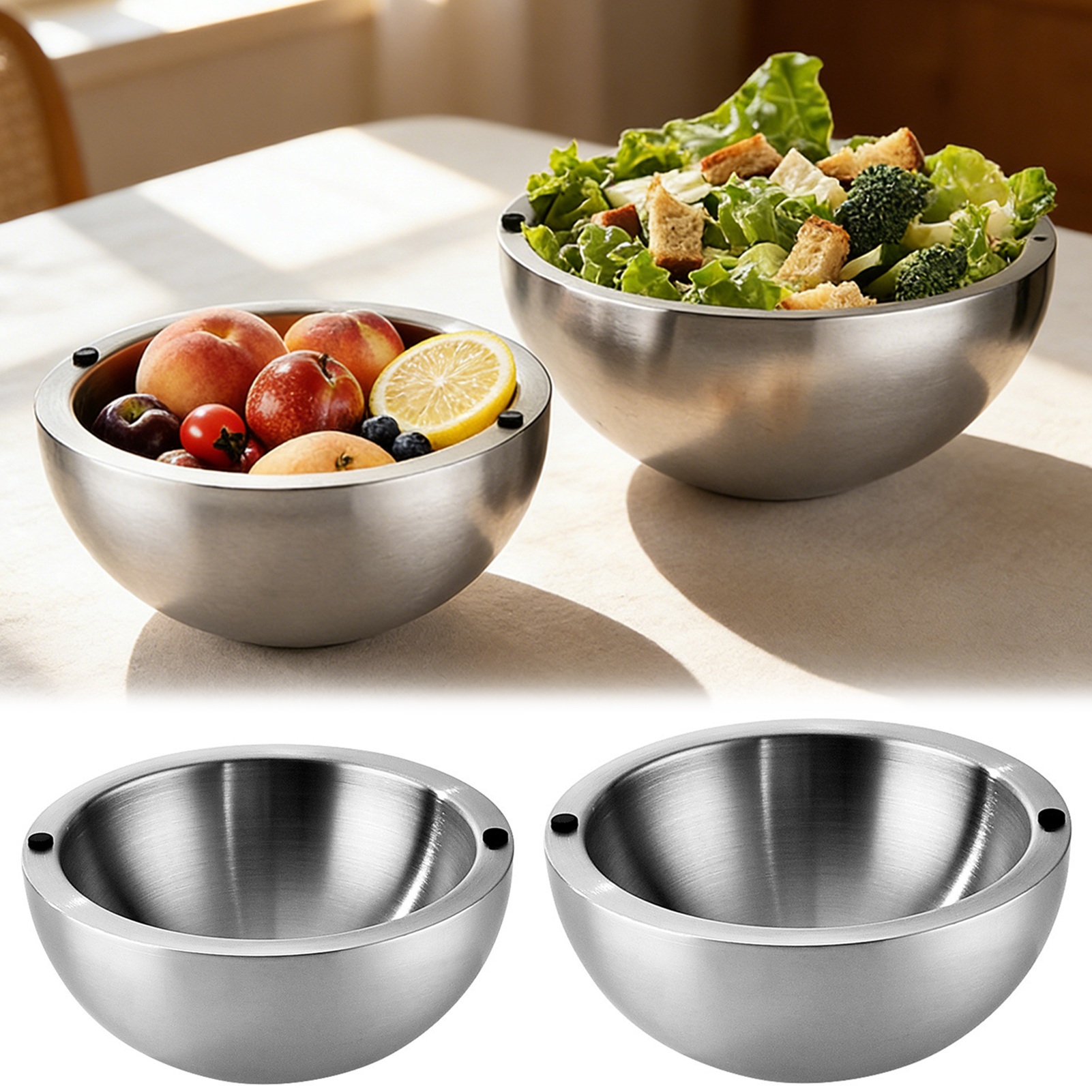 304 Thickened Salad Mixing Bow - Meal Prep Bowl reseña y precio