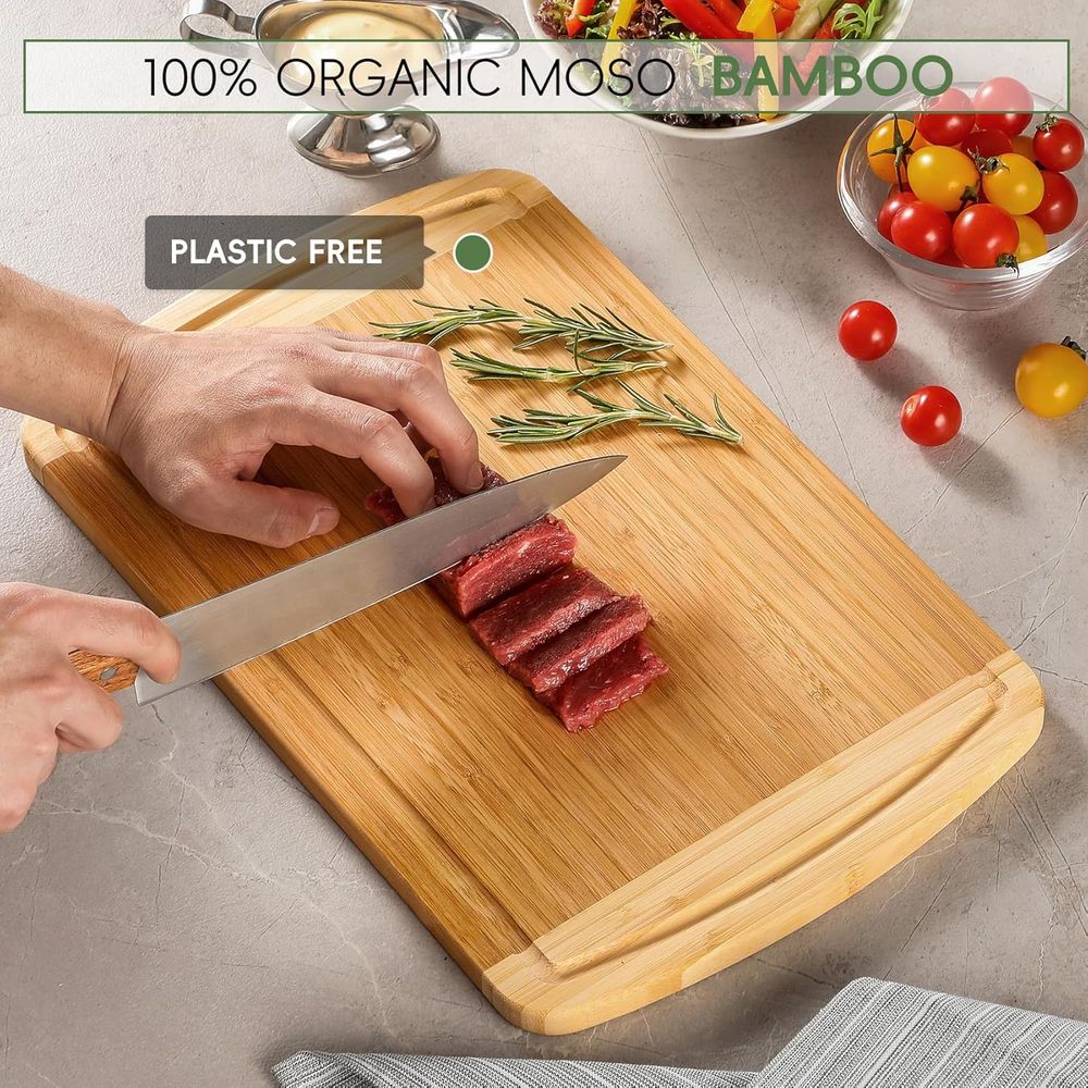 Organic Bamboo Cutting Board S - Meal Prep Juice reseña y precio