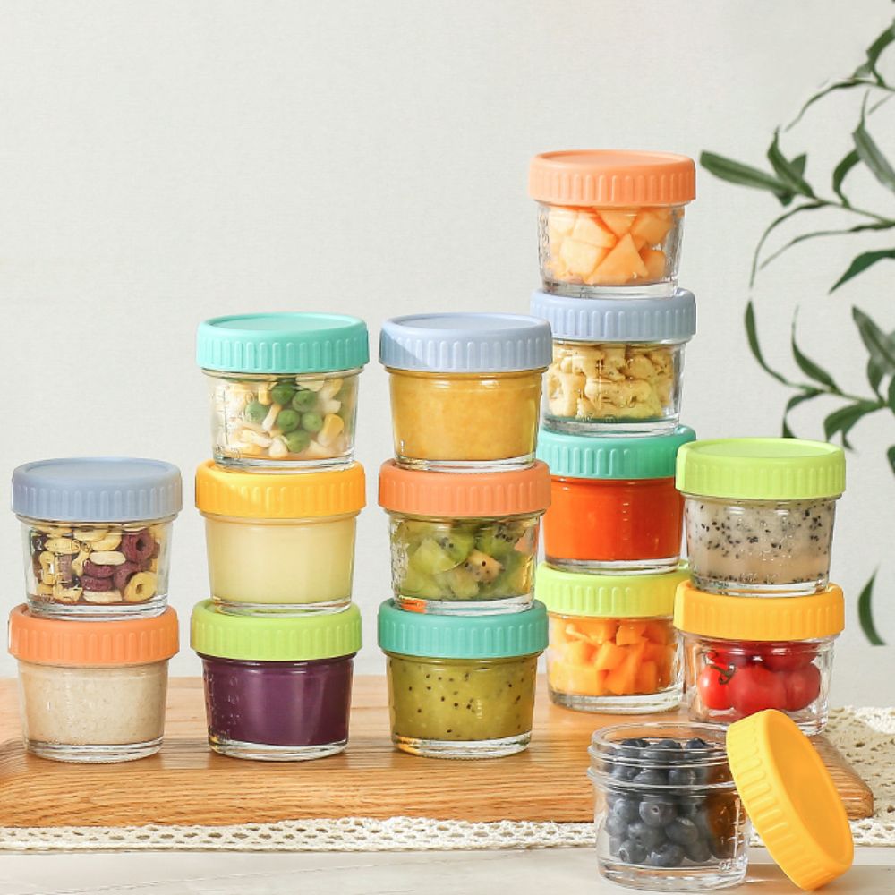 6pcs Glass Baby Food Jar Reusa - Sauce Dipping Cup reseña y precio