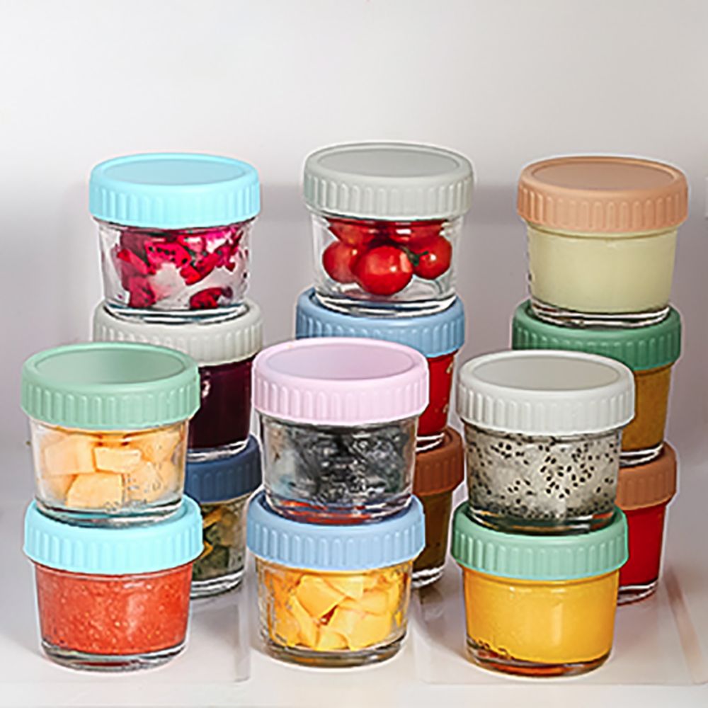 6pcs Glass Baby Food Jar Reusa - Sauce Dipping Cup reseña y precio