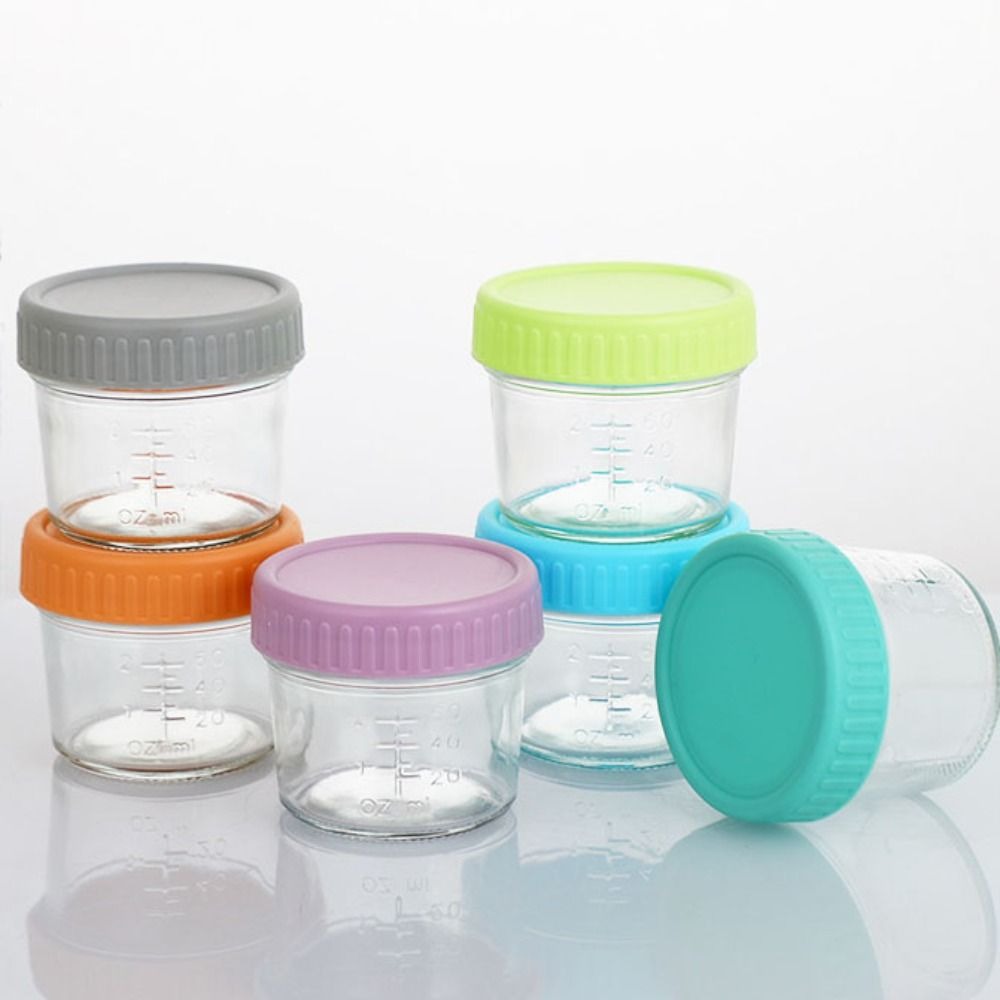 6pcs Glass Baby Food Jar Reusa - Sauce Dipping Cup reseña y precio