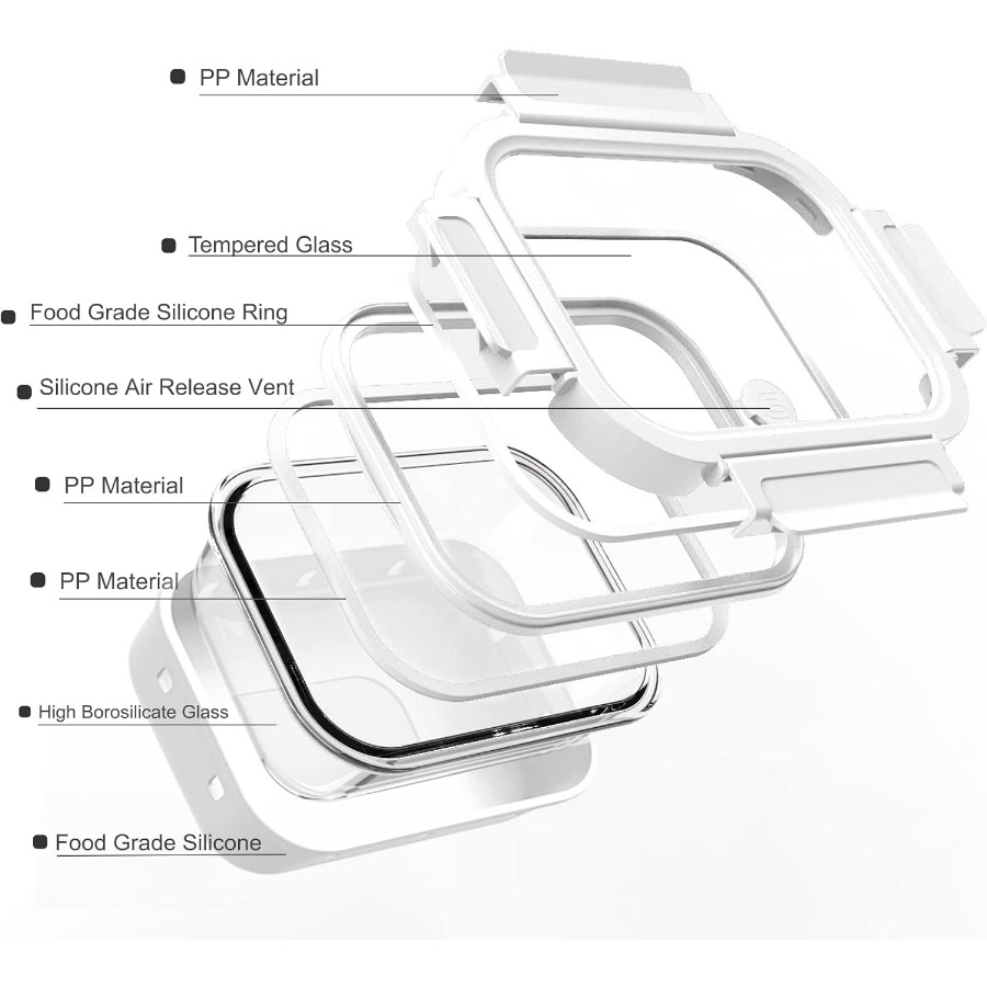 Glass Food Storage Meal Prep C - Meal Prep Wraps reseña y precio