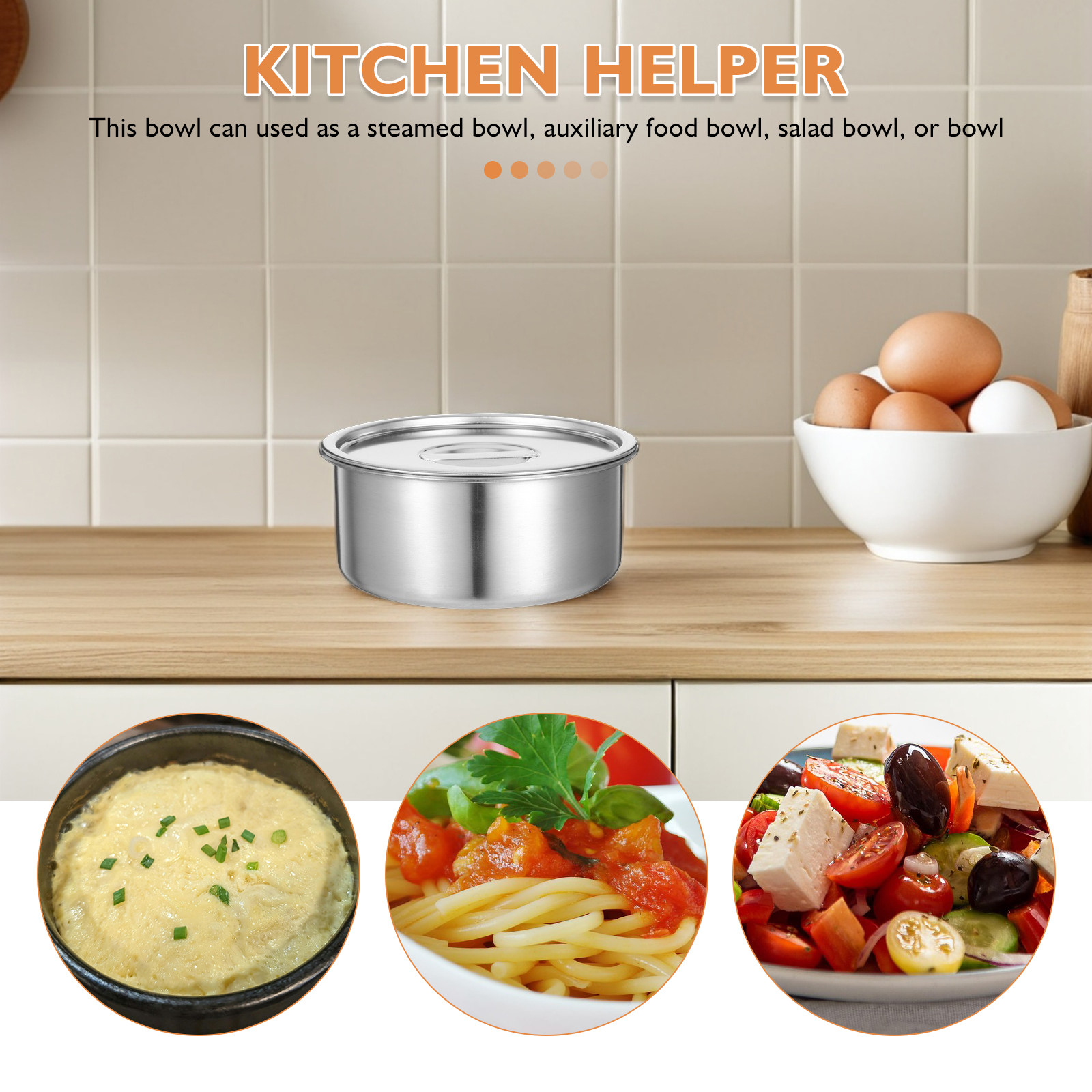 Stainless Steel Steamed Egg Bo - Meal Prep Bowl reseña y precio