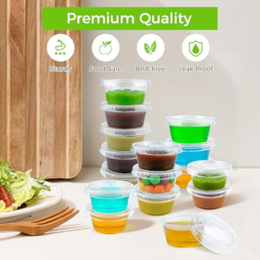 360 Set Jello Shot Cups with L - Sauce Dipping Cup reseña y precio