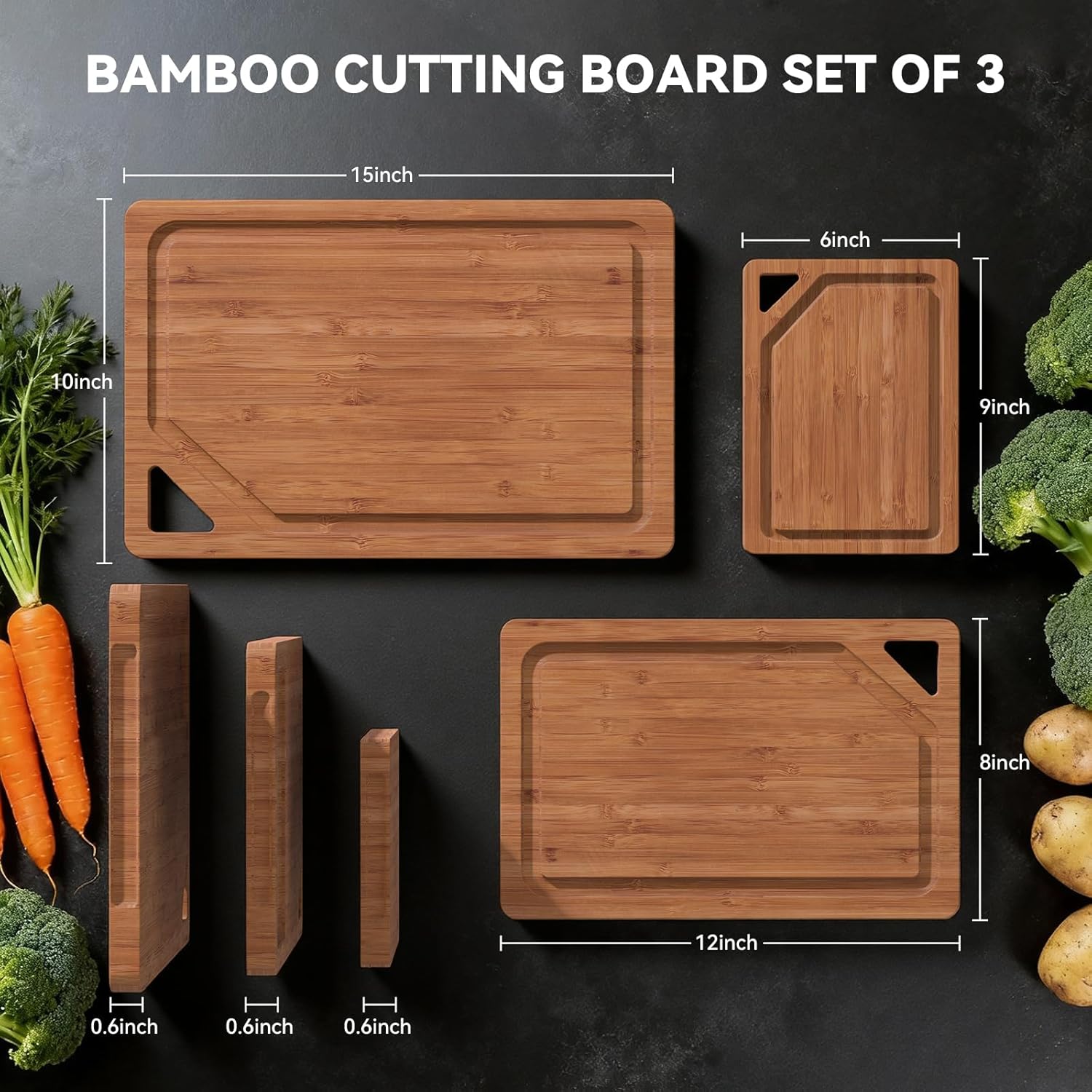 Bamboo Cutting Boards For Kitc - Meal Prep Juice reseña y precio