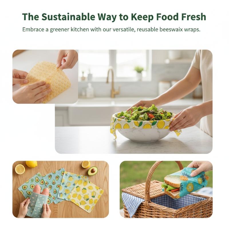 Beeswax Food Wrap 3sheets Reus - Meal Prep Wraps reseña y precio
