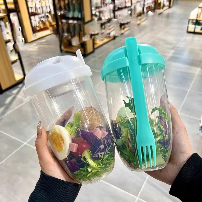 Portable Salad Bowl with Lid a - Meal Prep Bowl reseña y precio