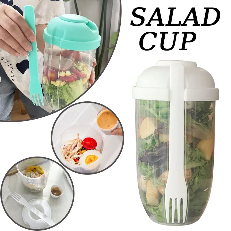 Portable Salad Bowl with Lid a - Meal Prep Bowl reseña y precio