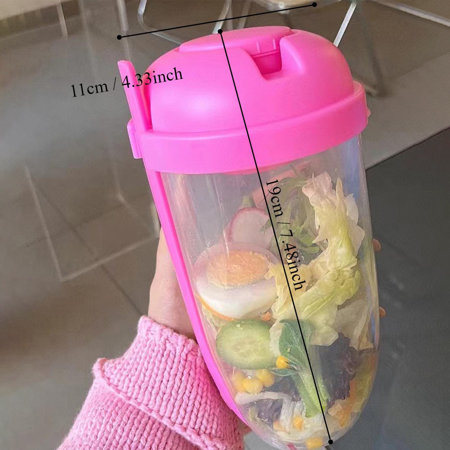 3In1 Portable Salad Cup Breakf - Meal Prep Bowl reseña y precio