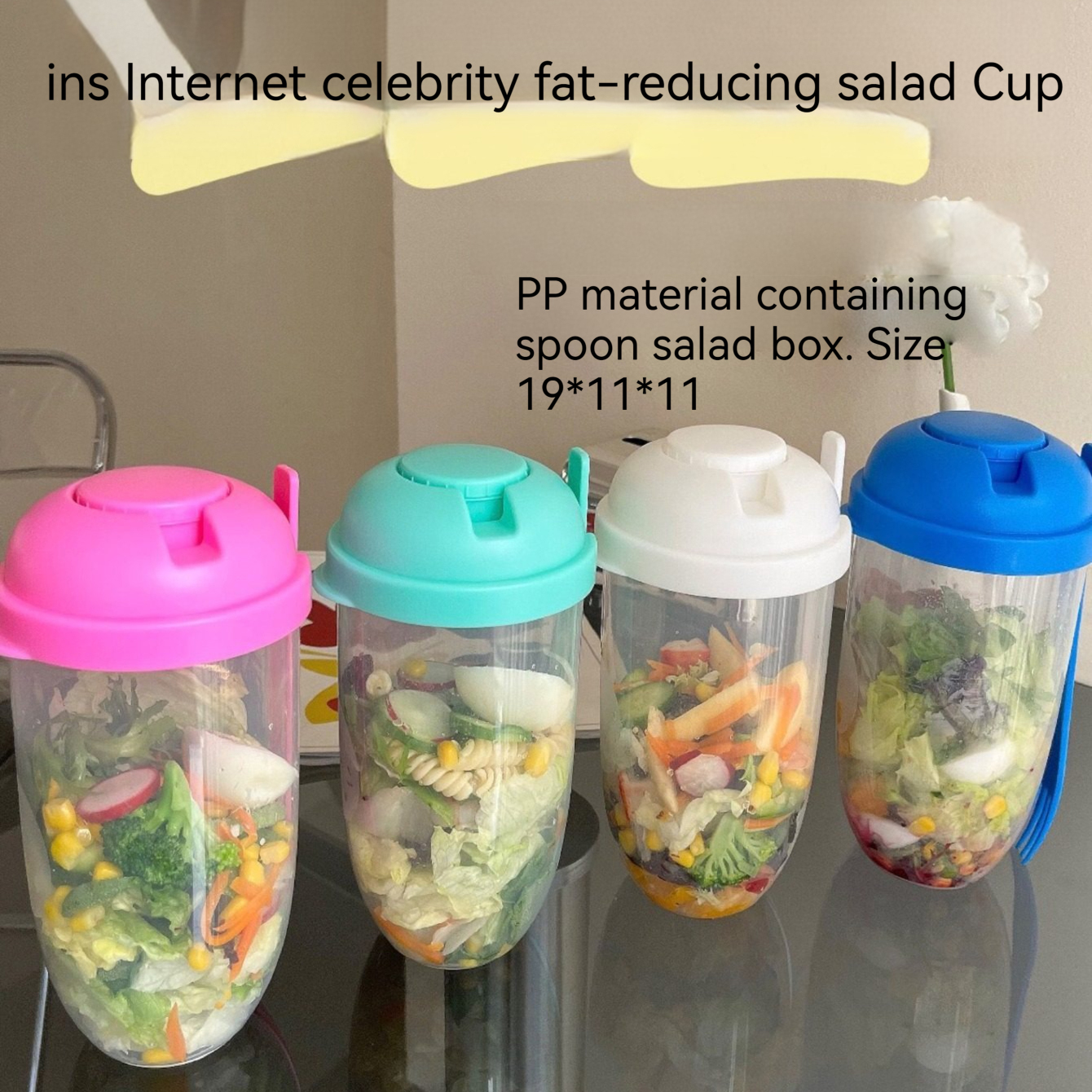 3In1 Portable Salad Cup Breakf - Meal Prep Bowl reseña y precio