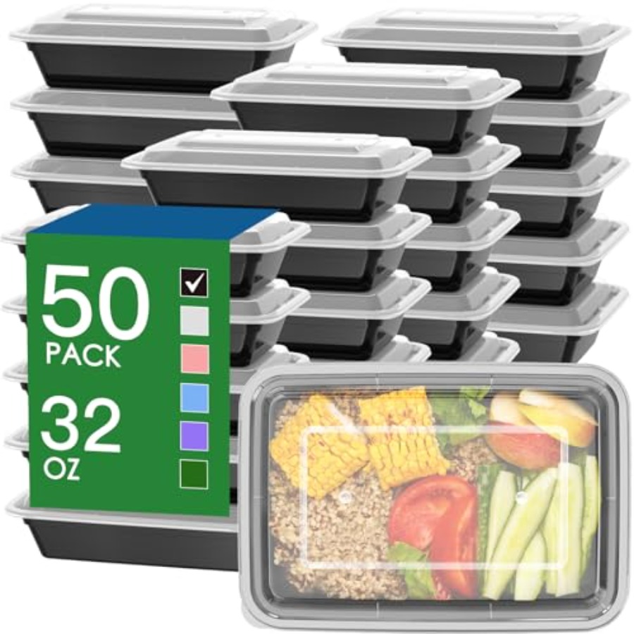 50 Pack 100-Piece 32 oz Meal P - Meal Prep Easy reseña y precio