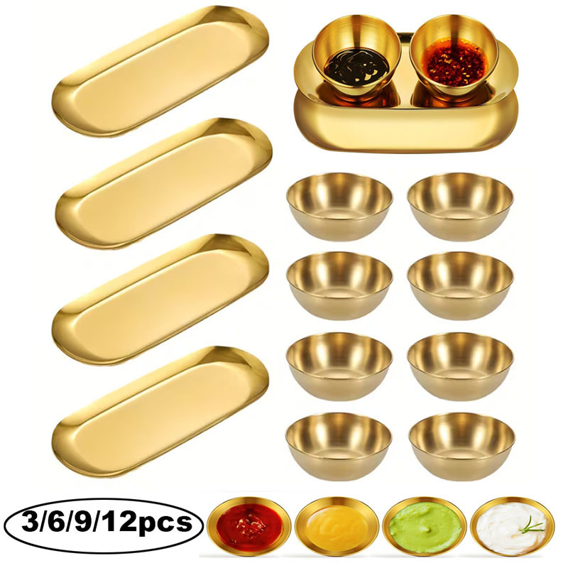 3/6/9/12pcs Golden Sauce Bowl  - Meal Prep Bowl reseña y precio