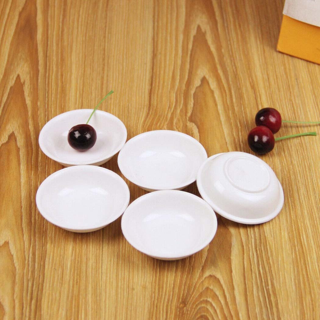 5pcs White Plastic Sauce Dishe - Sauce Dipping Cup reseña y precio