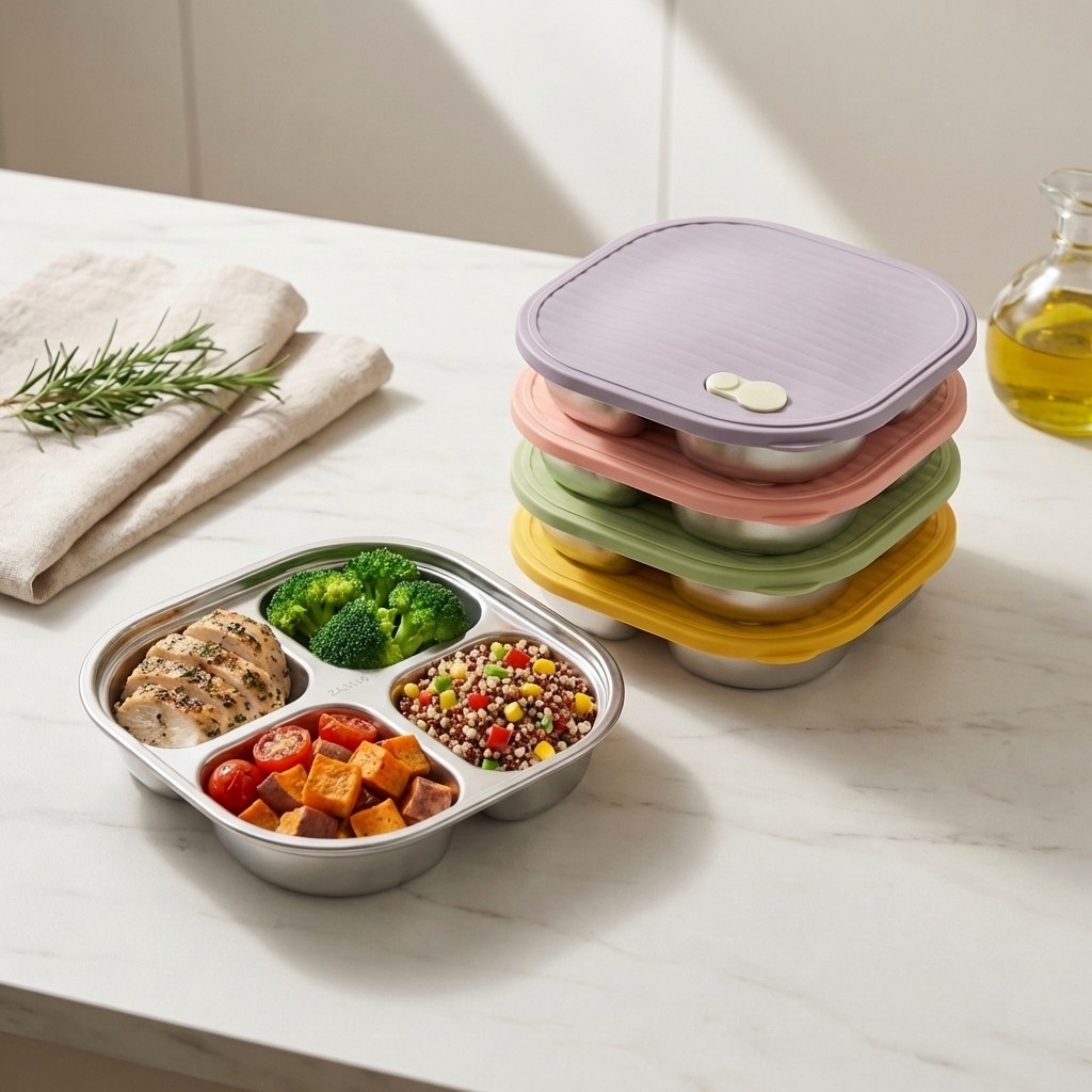 Microwave Safe 304 Stainless S - Meal Prep Diet reseña y precio