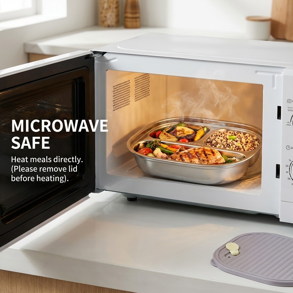 Microwave Safe 304 Stainless S - Meal Prep Diet reseña y precio