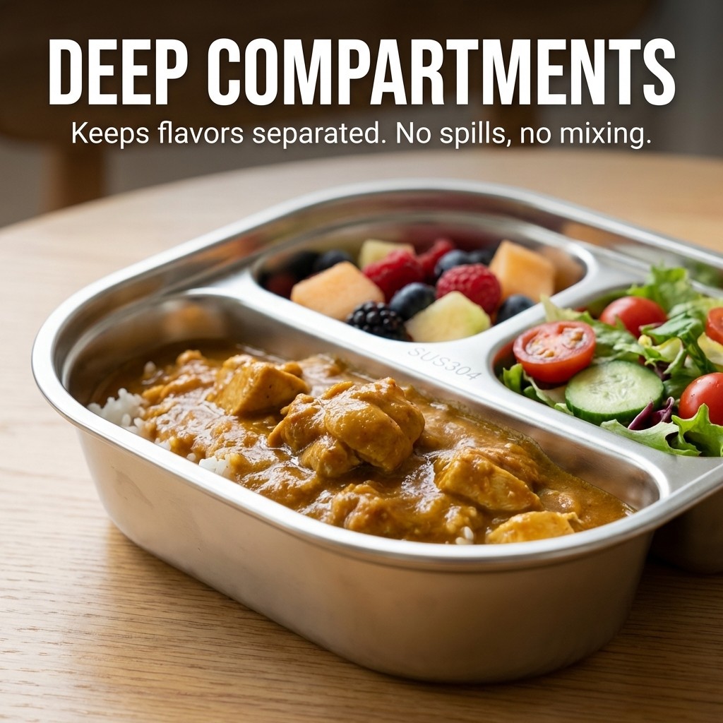 Microwave Safe 304 Stainless S - Meal Prep Diet reseña y precio
