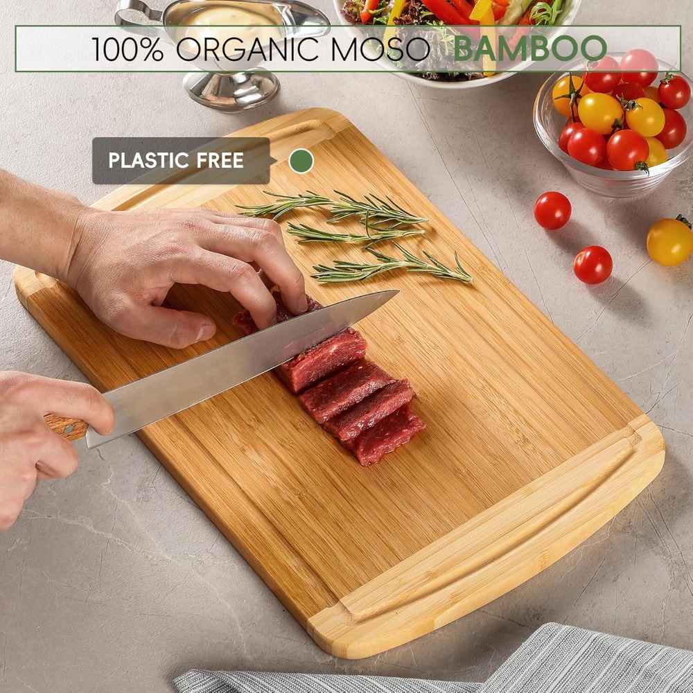 Large Wooden Cutting Board for - Meal Prep Juice reseña y precio
