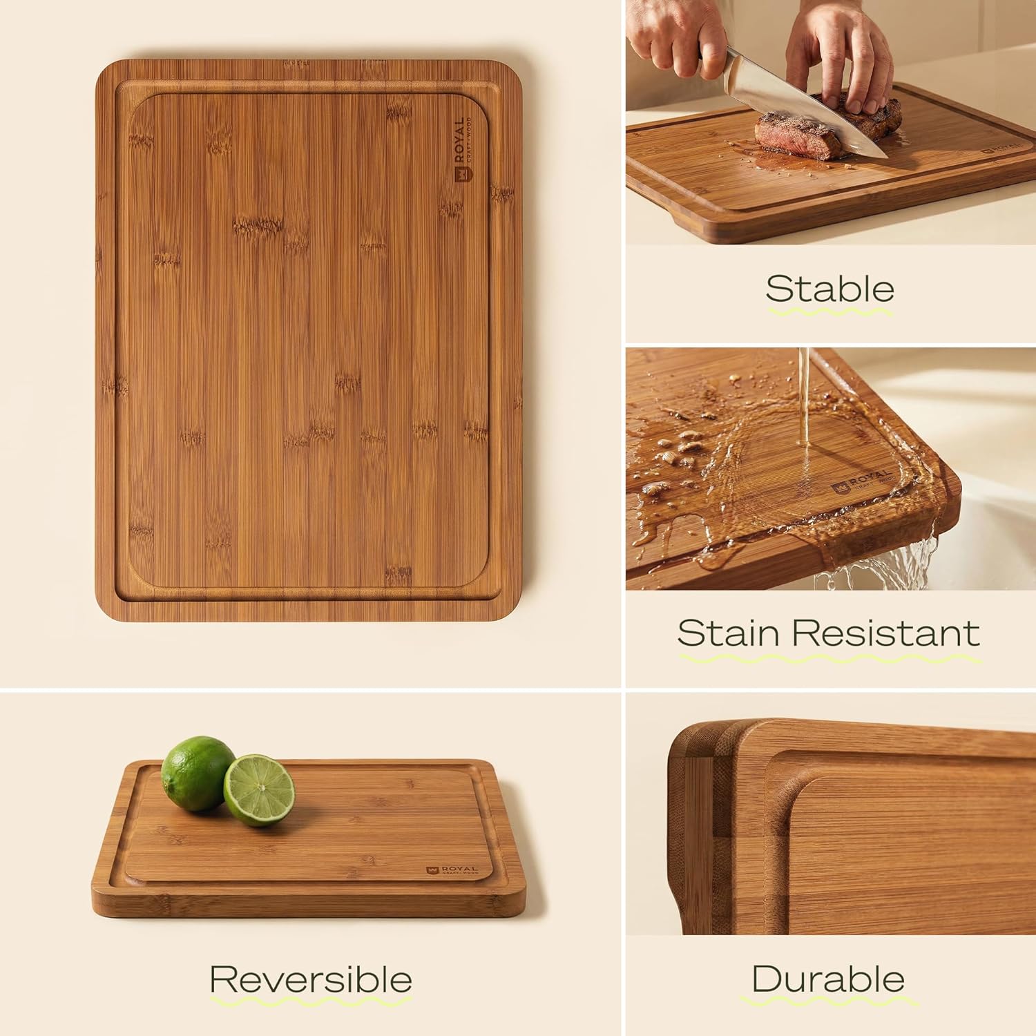 Wooden Cutting Boards for Kitc - Meal Prep Juice reseña y precio