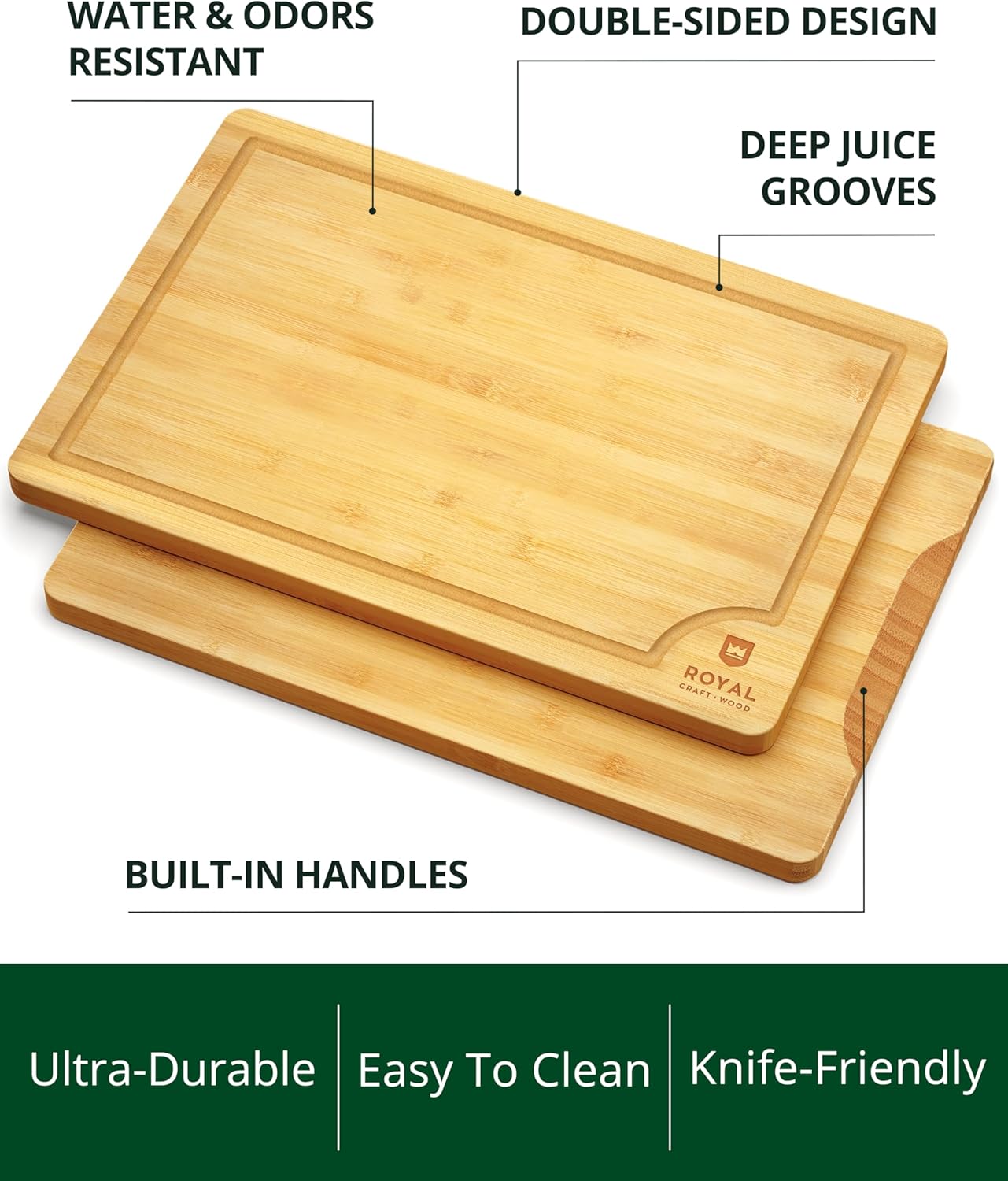 Bamboo Cutting Board for Kitch - Meal Prep Juice reseña y precio