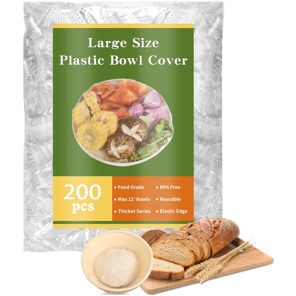 200 Bowl Covers Shower Caps fo - Meal Prep Wraps reseña y precio