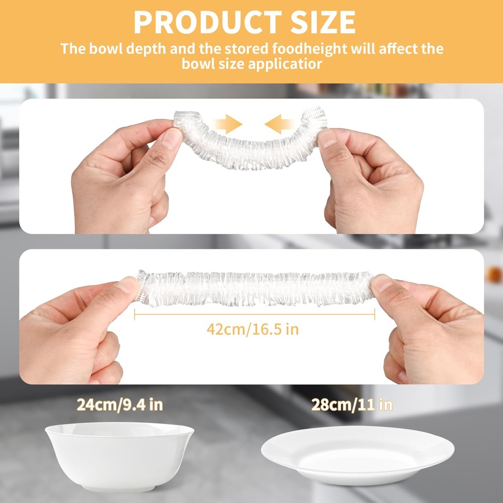 200 Bowl Covers Shower Caps fo - Meal Prep Wraps reseña y precio