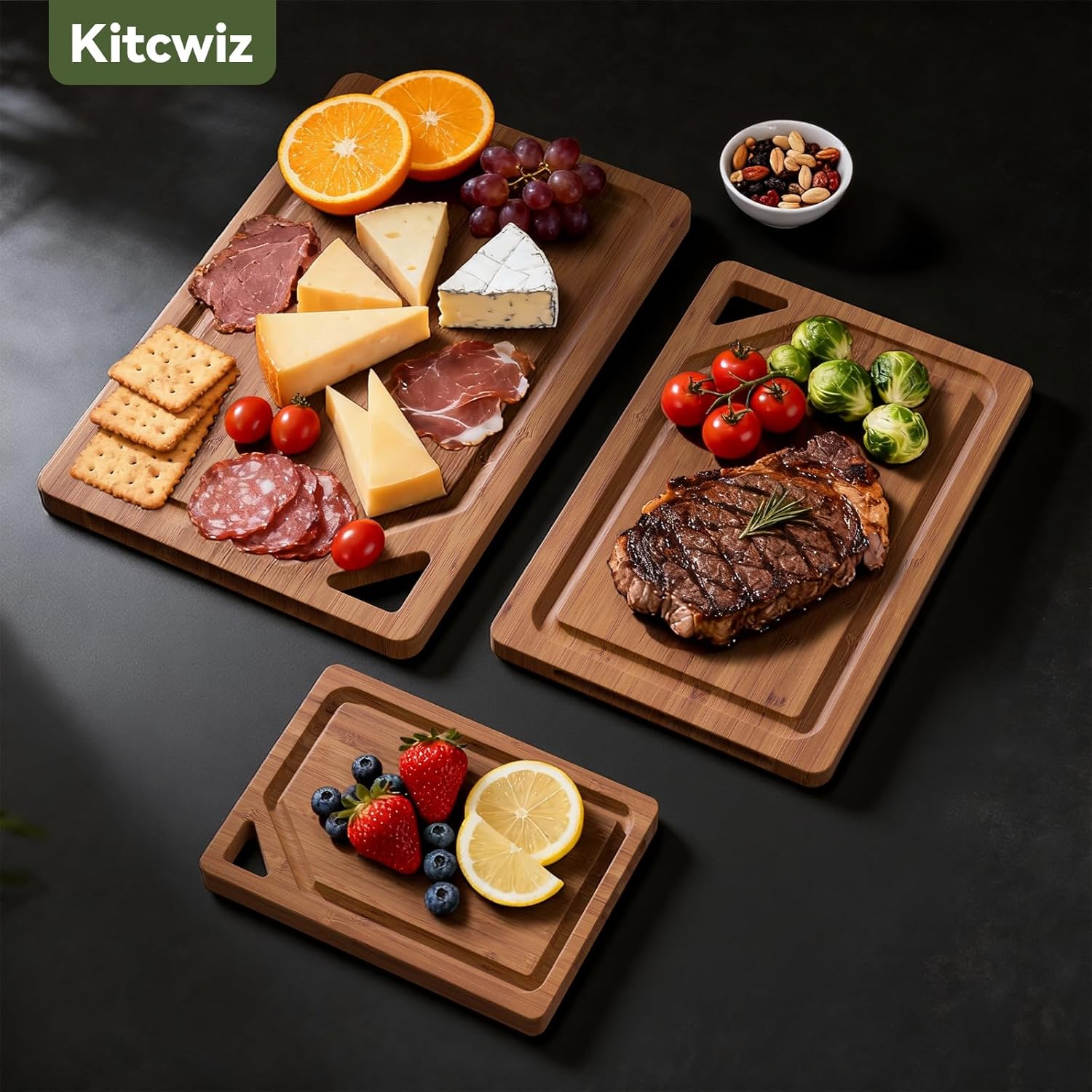 Bamboo Cutting Boards for Kitc - Meal Prep Juice reseña y precio